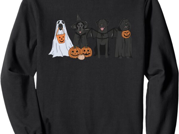 Black labrador halloween sweatshirt