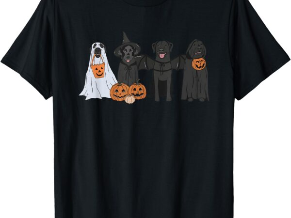 Black labrador halloween t-shirt