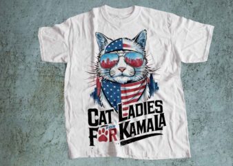 cat ladies for kamala t-shirt design