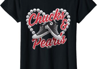 chucks and pearls for ladies 2024 T-Shirt