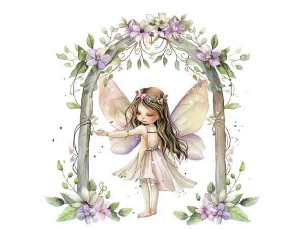 Clipart of a little fairy t shirt vector file