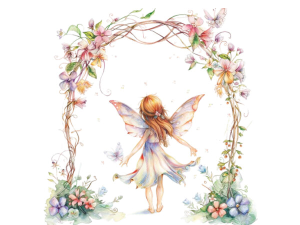 Clipart of a little fairy t shirt vector file