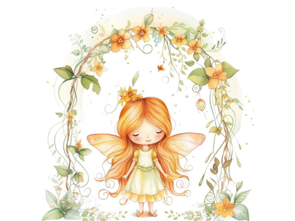 Clipart of a little fairy t shirt vector file