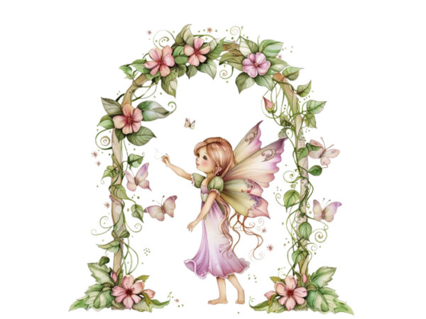 Clipart of a little fairy t shirt vector file