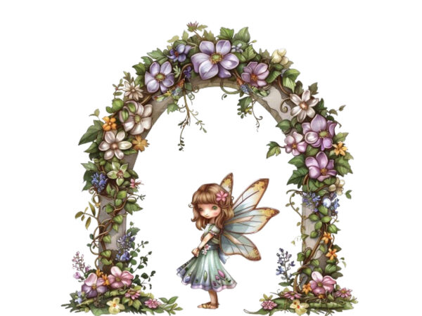 Clipart of a little fairy t shirt vector file