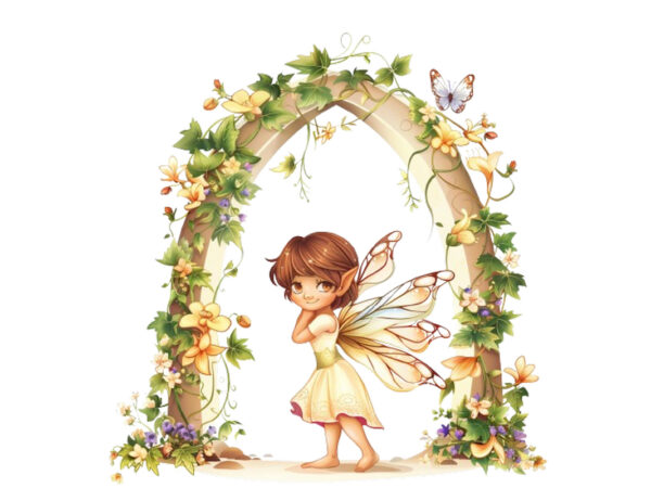 Clipart of a little fairy t shirt vector file