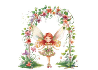 little fairy with flower