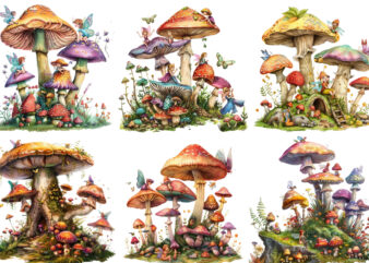 colourful whimsical forest filled