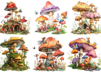 colourful whimsical forest filled