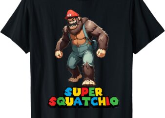 cute sasquatch Bigfoot Gamer Gaming kids boys girls toddler T-Shirt