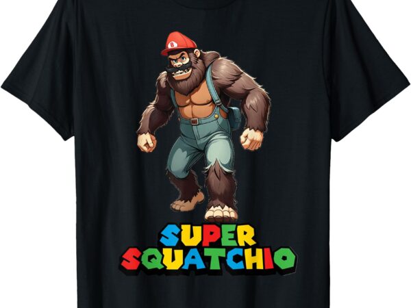 Cute sasquatch bigfoot gamer gaming kids boys girls toddler t-shirt