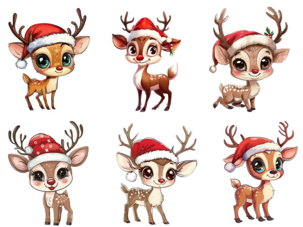 Cute cartoon reindeer standing beside t shirt vector file