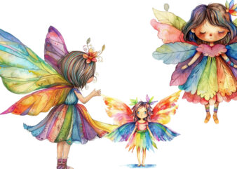 cute little fairy with wings