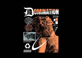 domination streetwear t-shirt design