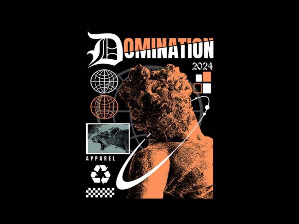 Domination streetwear t-shirt design