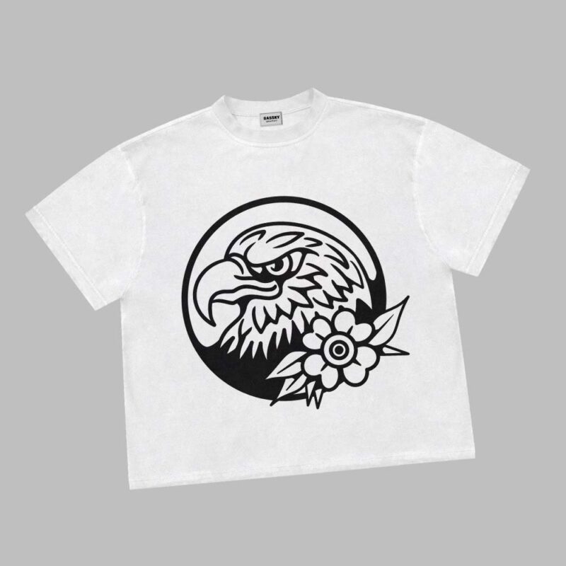 esagle flower t-shirt design