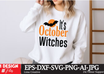 It’s October Witches t- shirt design, Spooky Season SVG, Cute Halloween SVG, Halloween Shirt svg, Ghost svg, Halloween Onesie svg, Ghost Vib