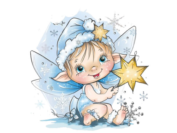 Featuring cartoon baby fairy t shirt graphic design