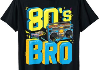 graphic tees men vintage 80s Bro 1980s Fashion 80 party T-Shirt