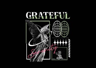 grateful mind streetwear t-shirt design