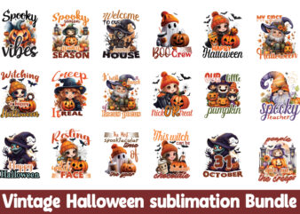 Halloween sublimation bundle, Vintage pumpkin face SVG,, Halloween SVG t shirt vector.