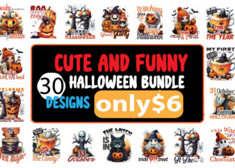 Vintage Halloween Cute Bundle, Halloween Burger ,Cute Ghost PNG t shirt vector art