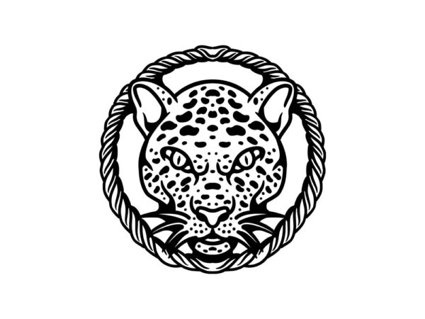 Leopard head t-shirt design