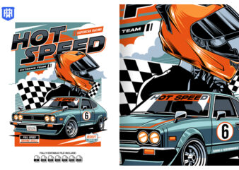 Hot Speed Super Car Racing graphic t shirt