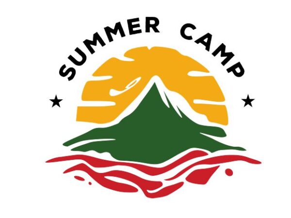 Summer camp t shirt template vector