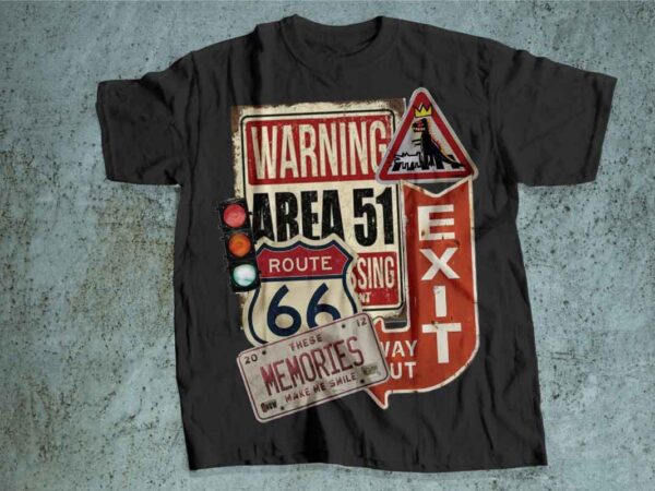 Area 51 t shirt vector