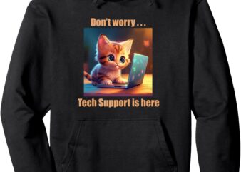 tech support cat Pullover Hoodie