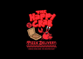 happy crab graphic t shirt