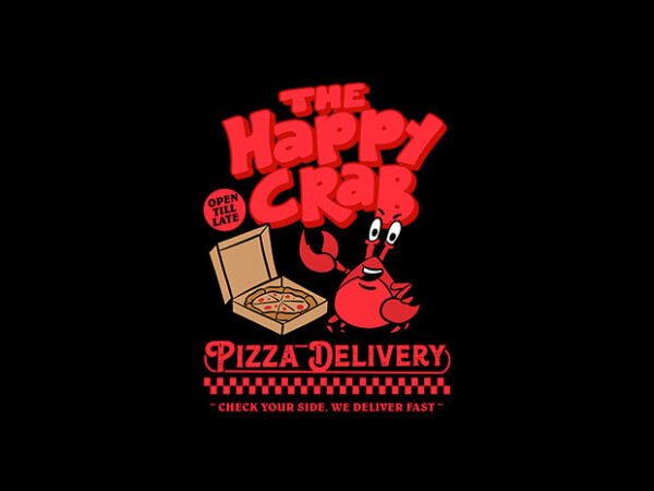 Happy crab graphic t shirt