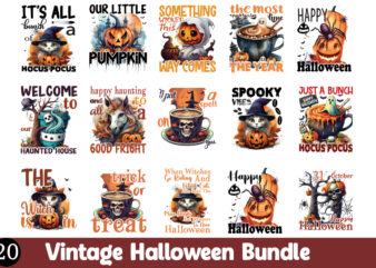 Vintage Halloween Bundle, Halloween Burger ,Cute Ghost PNG, Pumpkin t shirt vector art