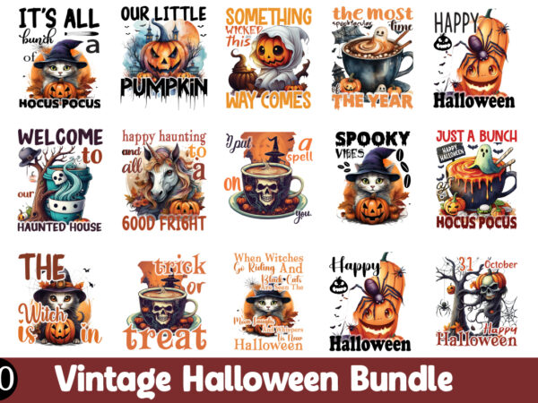 Vintage halloween bundle, halloween burger ,cute ghost png, pumpkin t shirt vector art