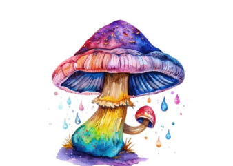 watercolor mashroom clipart