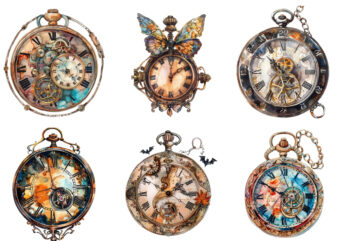 watercolor watch Steampunk Halloween