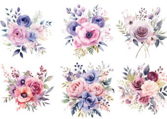 watercolour floral boutique clipart