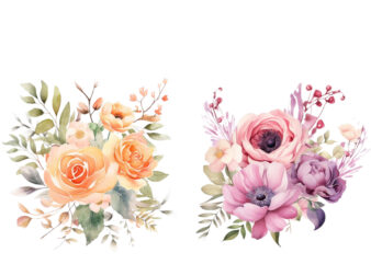 watercolour floral boutique clipart