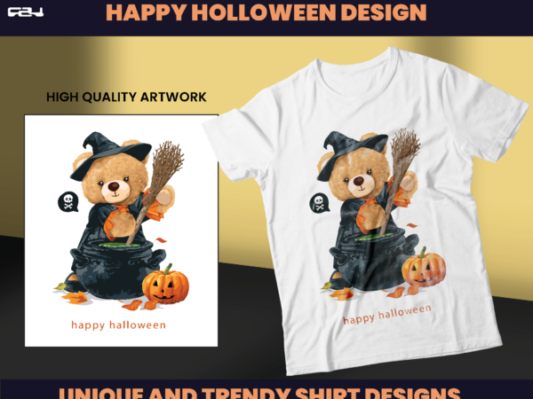 Bear happy holloween design , christmas design, christmas holiday, teddy bear design, bear t-shirts, gift t-shirt, dtf, dtg