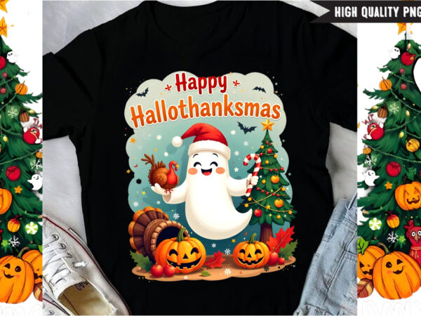 Happy hallothanksmas,halloween t-shirt design,halloween,halloween t-shirt design bundle,happy halloween t-shirt design,halloween,t-shir