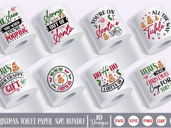 Christmas toilet paper svg bundle, christmas toilet paper svg design, christmas gag gift svg, toilet paper roll svg, funny toilet paper sign