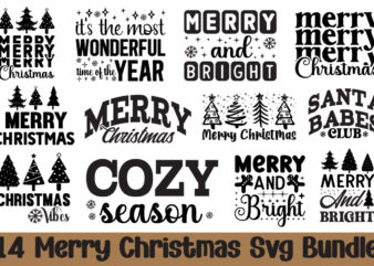 Merry Christmas T-shirt Bundle Merry Christmas Svg Bundle