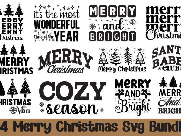 Merry christmas t-shirt bundle merry christmas svg bundle