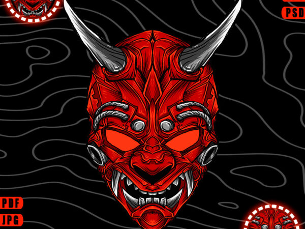 Devil mask tshirt design