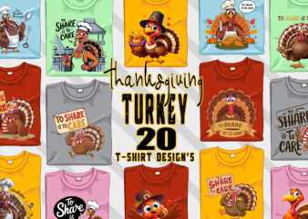 Thanksgiving Day t-shirt design bundle of 20 png & jpeg designs – download instantly Retro Vintage T-shirt Design Illustration T-shirt