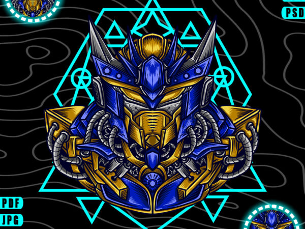 Blue robot tshirt design