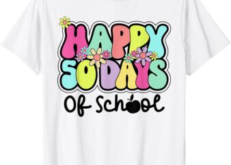 50 Days Happy 50th Day Of School Teacher Students Boys Kids T-Shirt