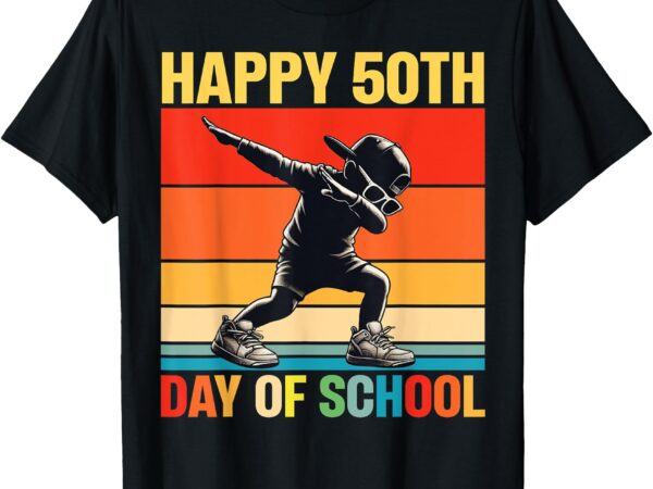 50 days of school dabbing boy happy 50th day of school t-shirt