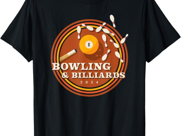 70s bowling and billiards t-shirt